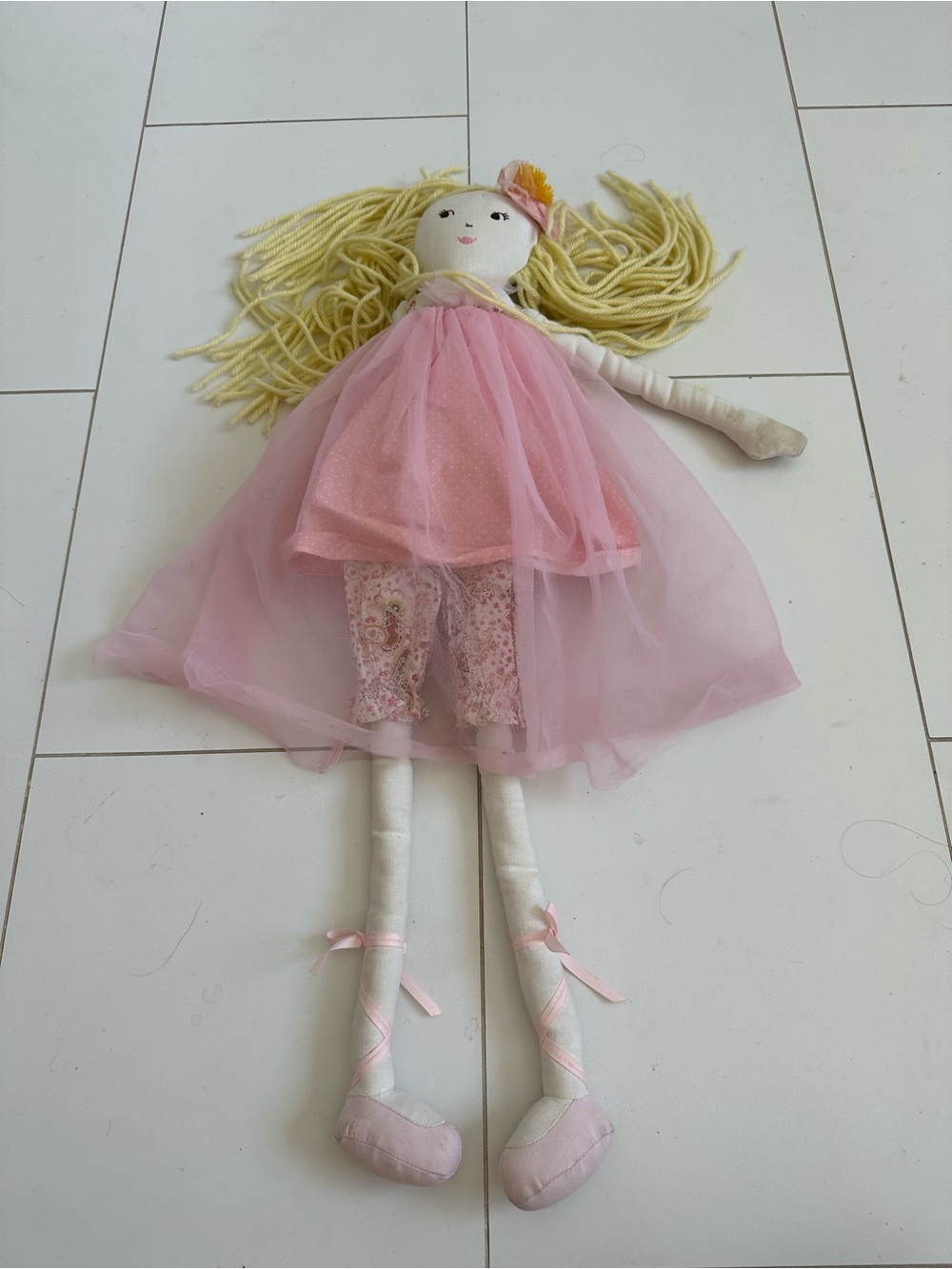 Pottery Barn Kids 28″ Soft Designer Ballerina Doll With Pink Tutu